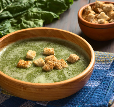 Velouté de feuilles de blettes au curry Magimix.